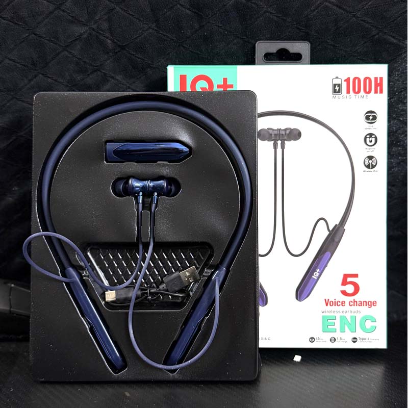 100 Hours IQ+ BACKUP  Wireless Neckband- ORIGINAL