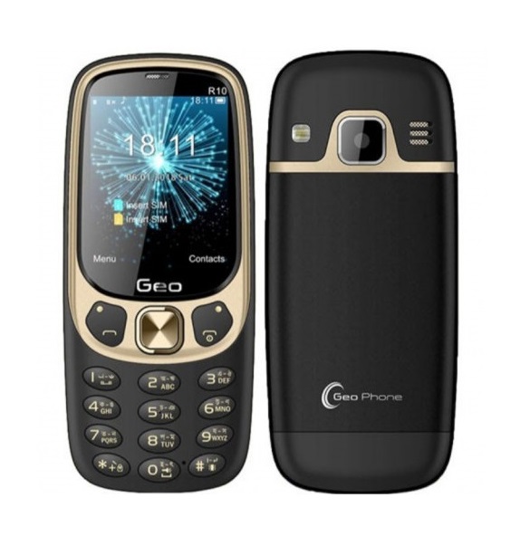 Geo R10 Dual Band Dual stanby Button Phone very slim smart looking and strong network feature phone