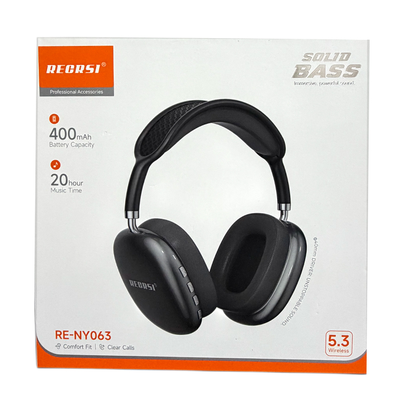 RECRSI- RE-NY063- SOLID BASS-Wireless Bluetooth Headphone
